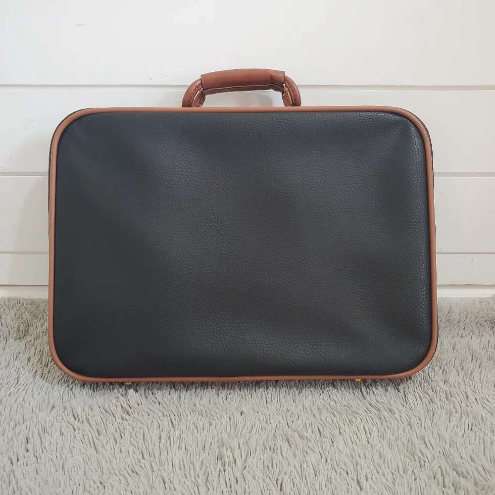 Solight Rare‎ Vintage Leather Business Bag Handheld Black and Brown Made in USA